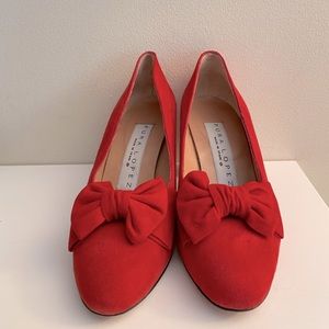 Pura Lopez Ref Suede Pumps with Bow size 36 5
